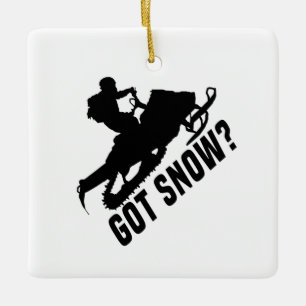 Snowmobiling Julgransprydnad Keramik