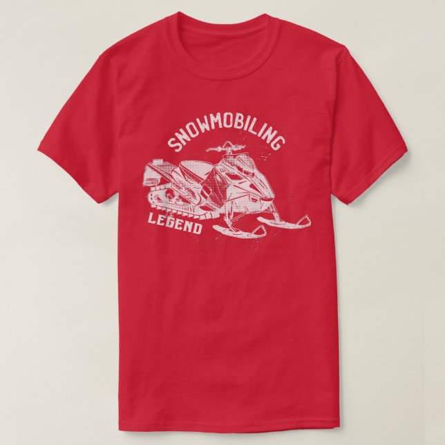 Snowmobiling Legend Snowmobile Illustration Funn T Shirt (Design framsida)