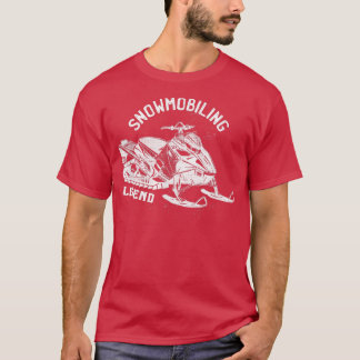 Snowmobiling Legend Snowmobile Illustration Funn T Shirt