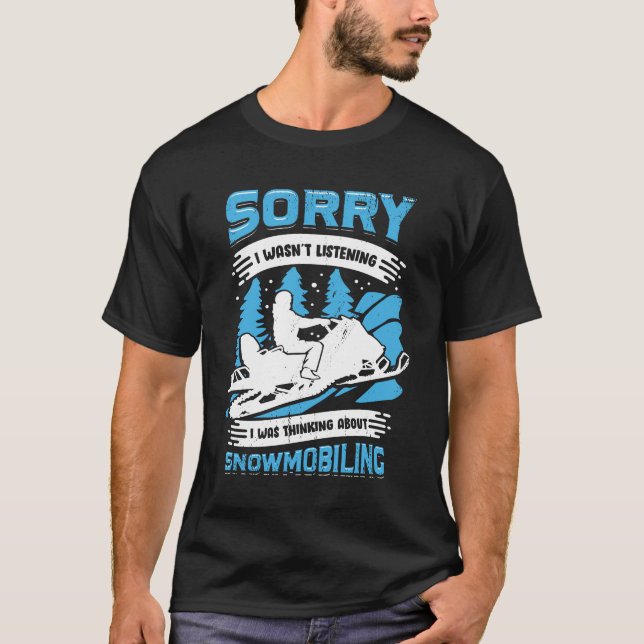 Snowmobiling Motor Snowmobiler Gift T Shirt (Framsida)