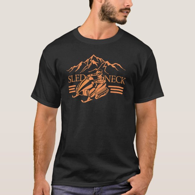 Snowmobiling Slogan T Shirt (Framsida)