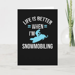 Snowmobiling Snowmobile Älskare Snowmobile Rider Kort