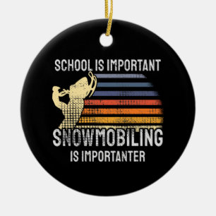 Snowmobiling Snowmobile Julgransprydnad Keramik