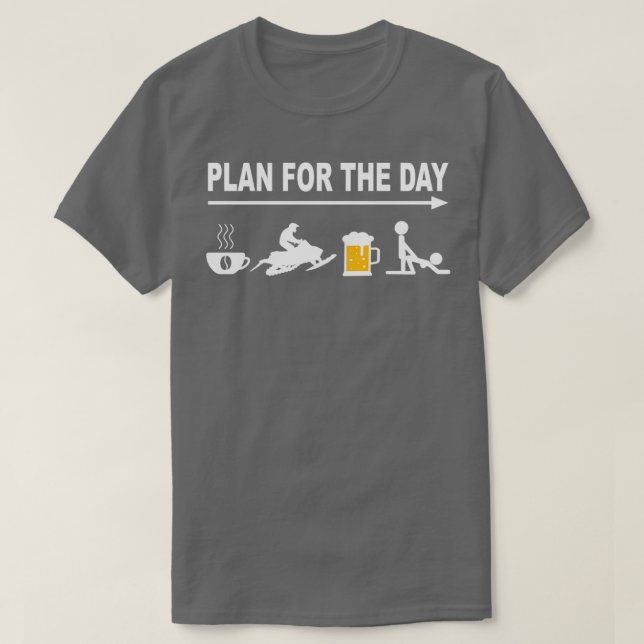 Snowmobiling Snowmobile - Skidoo Daily Plan  T Shirt (Design framsida)
