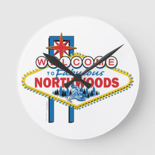 Snowmobiling/Välkommen till Fabulous Northwood Rund Klocka