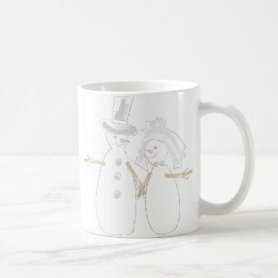 Snowpeople Bride and Groom Kaffemugg