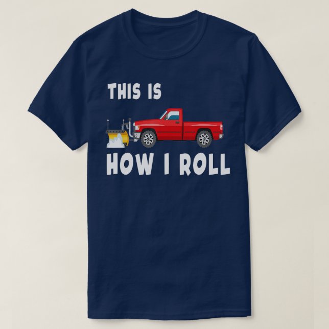 Snowplow Lastbilar Tees Funny Snö plow T Shirt (Design framsida)