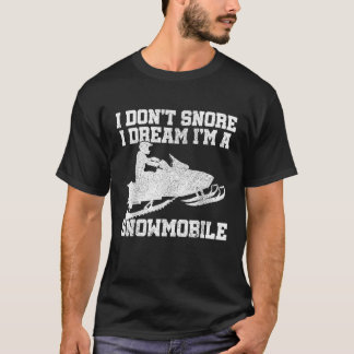 Snowscooter jag snarkar inte rolig motor släde pre t shirt