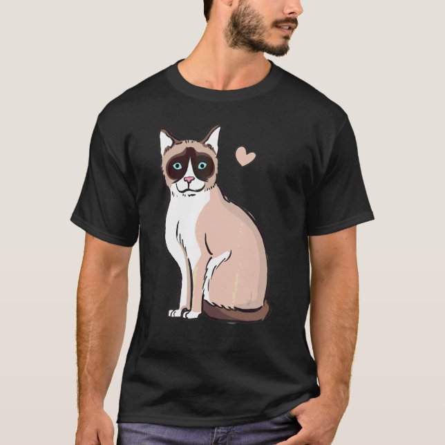 Snowshoe Cat Funny T Shirt (Framsida)