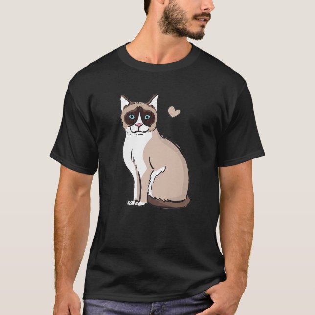 Snowshoe Cat Funny T Shirt (Framsida)