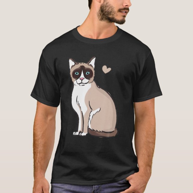 Snowshoe Cat Funny T Shirt (Framsida)