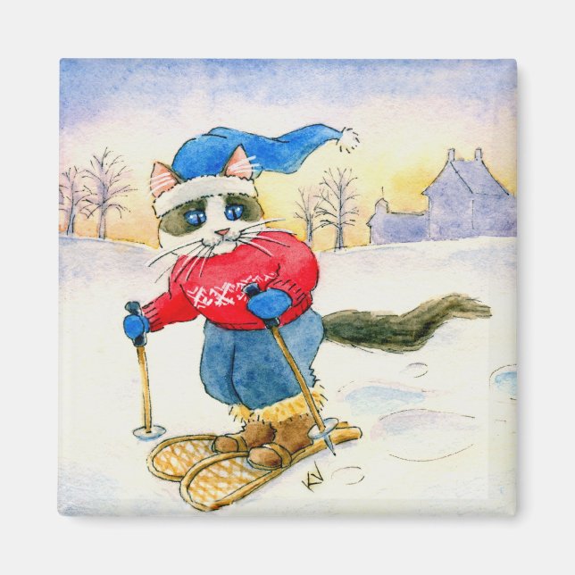 Snowshoe Cat Magnet (Framsidan)