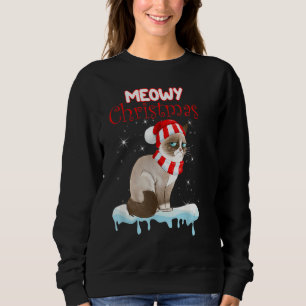 Snowshoe Cat Santa Hat Funny Julklapp Ca T Shirt