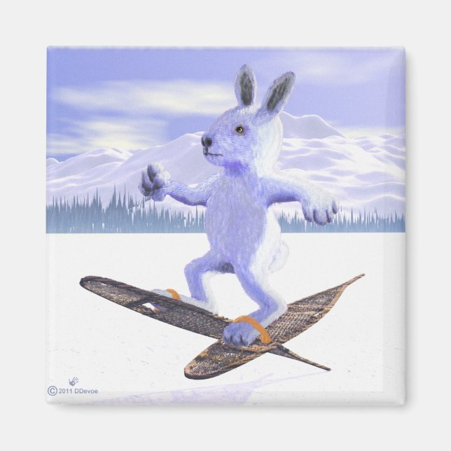 Snowshoe Hare Magnet (Framsidan)