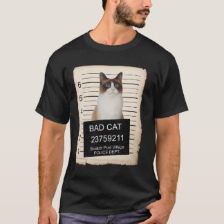 Snowshoe Kitten Mugg Shot Bad Cat Långärmad Shirt T