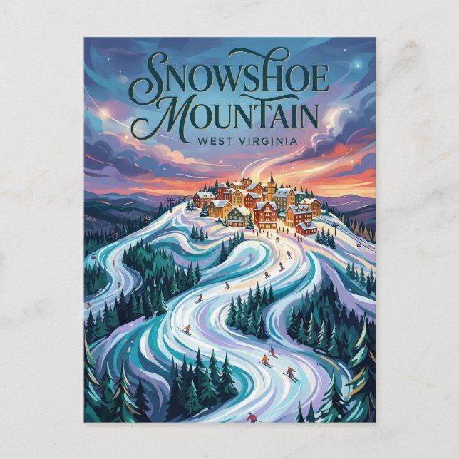 Snowshoe Mountain West Virginia Vykort (Framsida)