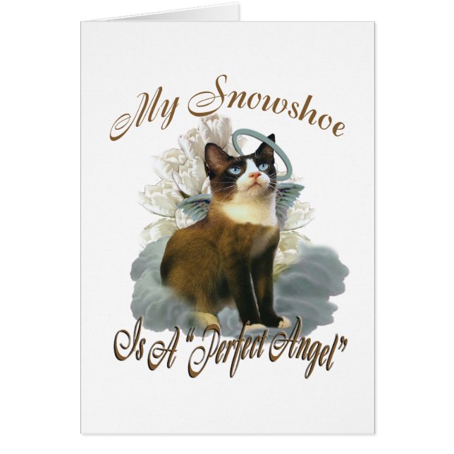 Snowshoe Perfekt Angel Hälsningskort (Framsidan)