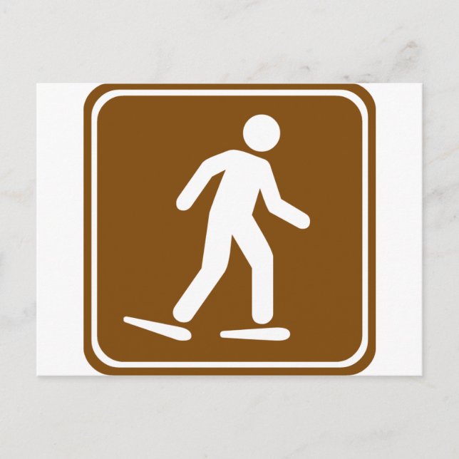 Snowshoe Trail Highway Sign Vykort (Framsida)