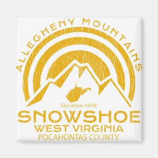 Snowshoe Väster Virginia Mountain Magnet