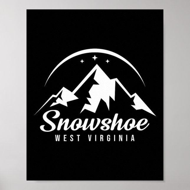 Snowshoe Väster Virginia Ski Resort Skiing Snowboa Poster (Framsidan)
