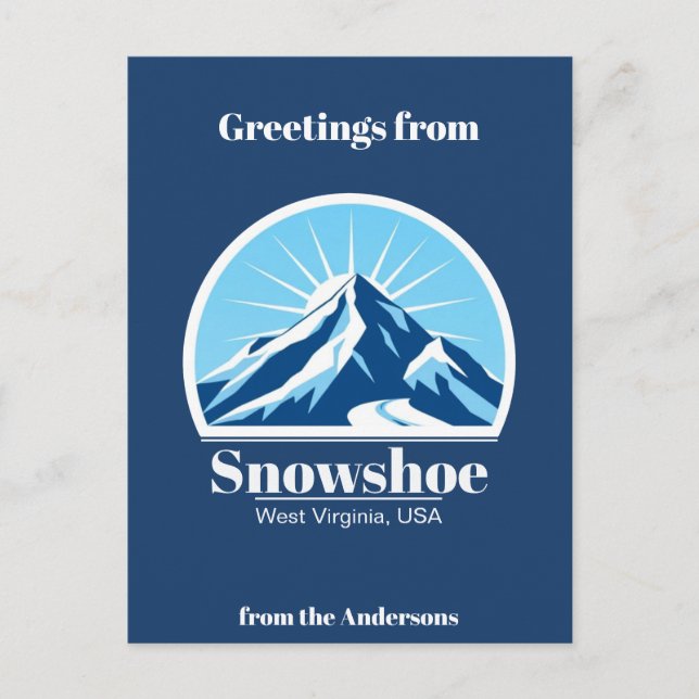 Snowshoe Väster Virginia USA skidort Postcard Vykort (Framsida)