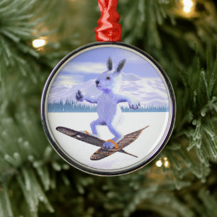 SnowshoeHare Julgransprydnad Metall