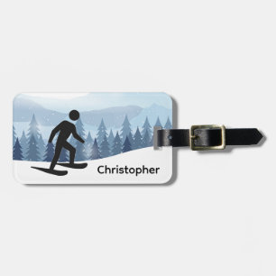 Snowshoeing Design Luggage Tag Bagagebricka