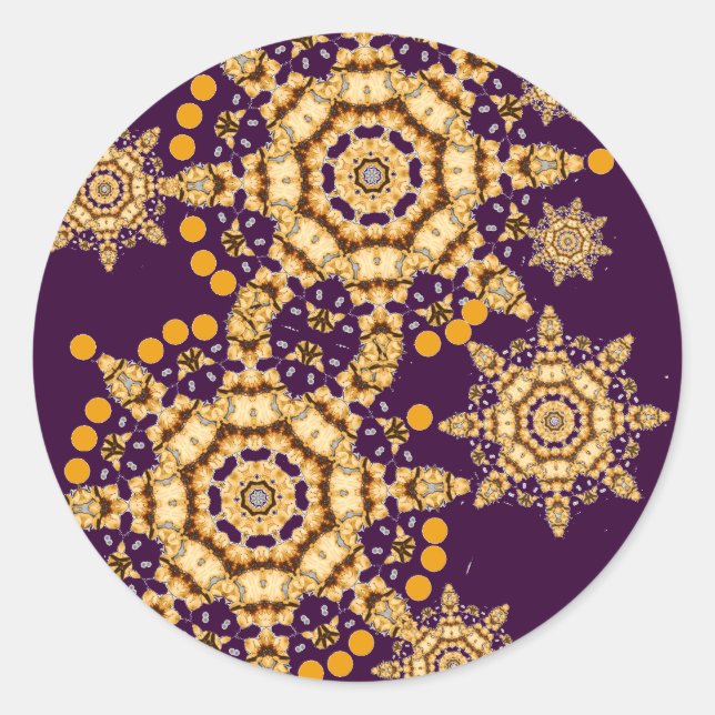 snowstar Sticker Runt Klistermärke (Framsida)