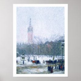 Snowstorm. Madison Square av Childe Hassam Poster