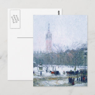 Snowstorm, Madison Square. God konst jul Vykort