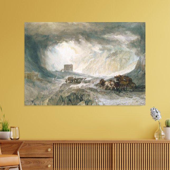 Snowstorm, Mont Cenis Canvastryck (Insitu (Vardagsrum))