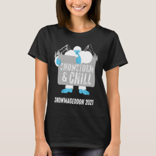 Snowstorm och Chill Big Foot Snowmageddon 2021 T Shirt
