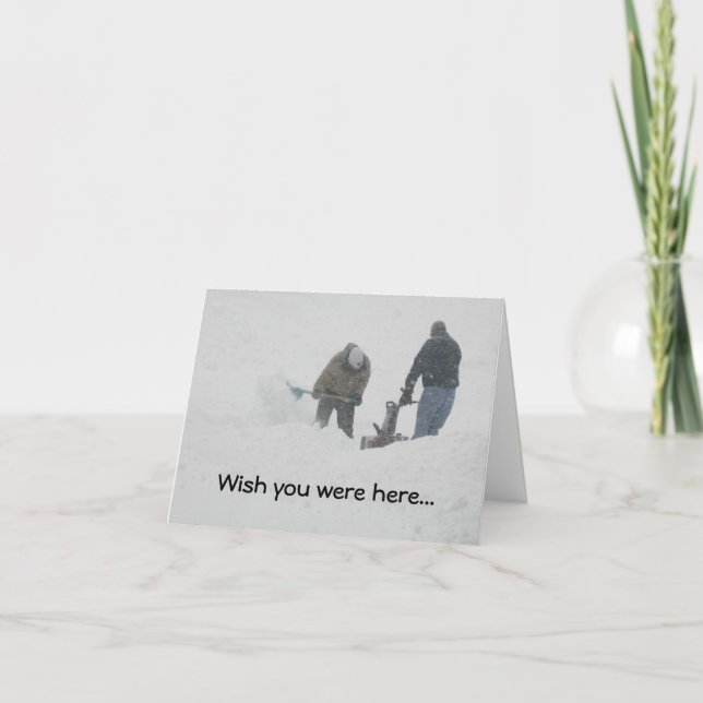 Snowstorm "Wish you was here"-kort Kort (Framsida)
