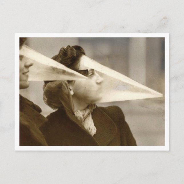 Snowstorms fotografi av skydd mot ansikte av plast vykort (Framsida)