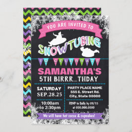 Snowtub födelsedagspresent rosa som sover i party  inbjudningar