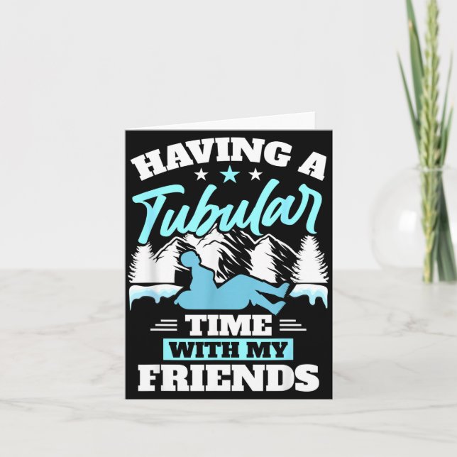 Snowtubing Winter Srts Snow Tubing  Kort (Framsida)