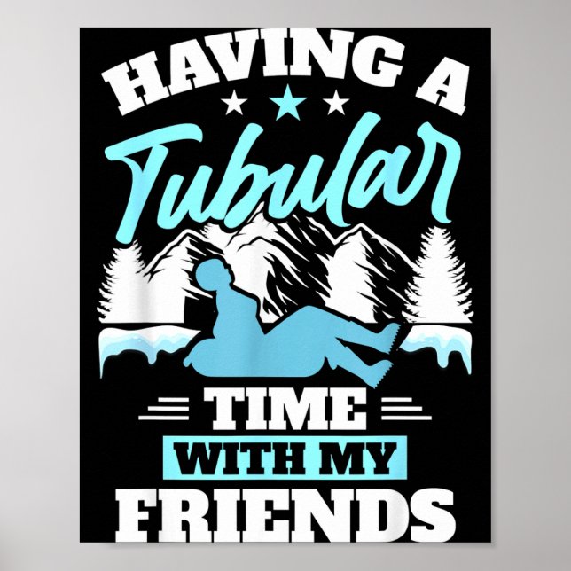 Snowtubing Winter Srts Snow Tubing  Poster (Framsidan)