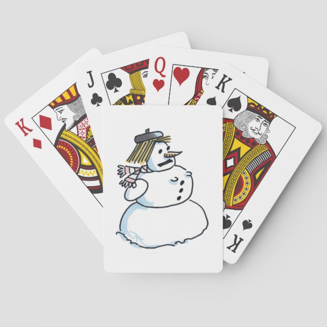 Snowwomen Poker spelar kort Casinokort (Baksidan)