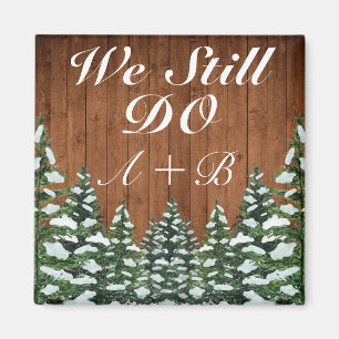 Snowwood & Gräs Skog vi fortfarande firar årsdag Magnet