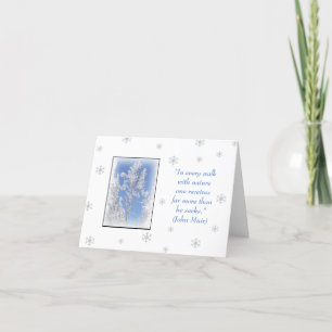Snowy Aspen John Muir Quote Notecard Kort