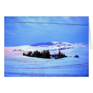 Snowy backe hälsningskort