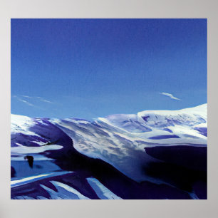 Snowy backe, vinterpanorama poster