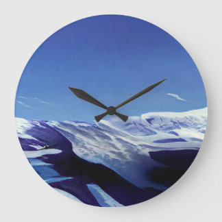 Snowy backe, vinterpanorama stor klocka