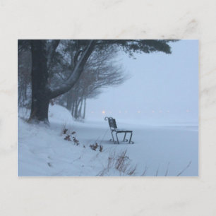 Snowy Bench Vykort