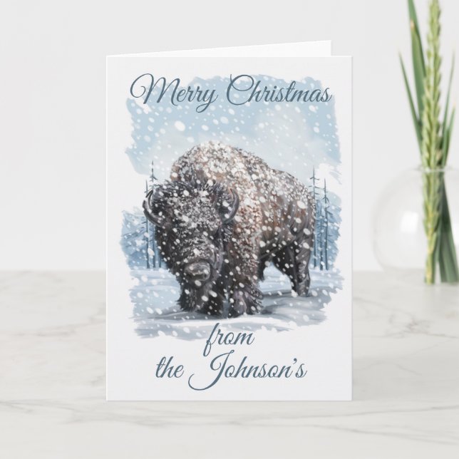 Snowy Bison, Western jul Kort (Framsida)