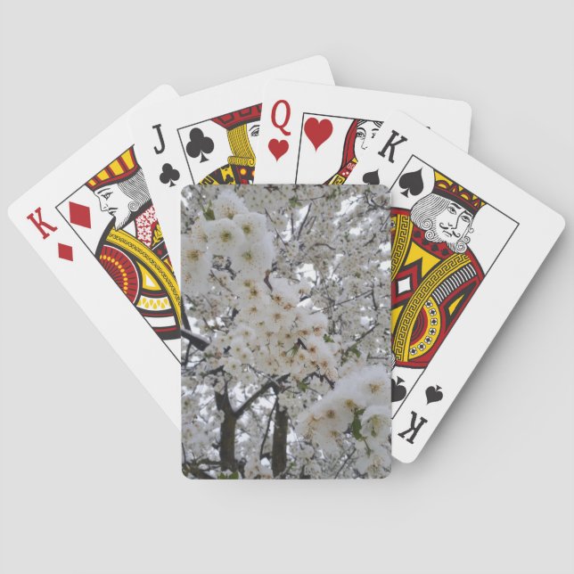 Snowy Blossom Playing Cards Casinokort (Baksidan)