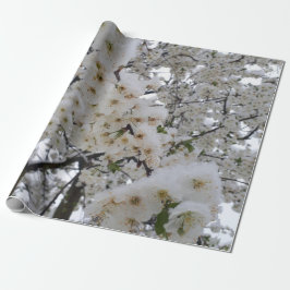 Snowy Blossom Wrapping Paper Presentpapper