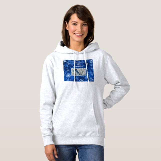 Snowy Bluebird Notecard T Shirt (Hel framsida)