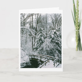 Snowy Bridge Helgkort