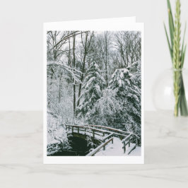 Snowy Bridge Helgkort
